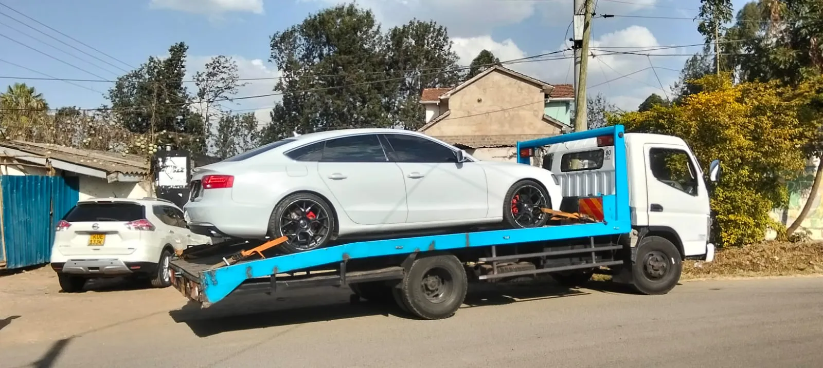 Wilmar towing truck providing breakdown assistance in Kenya